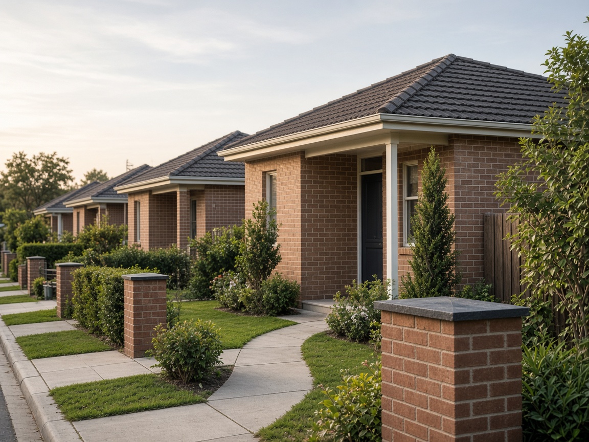 Suburban street of homes for canvassing