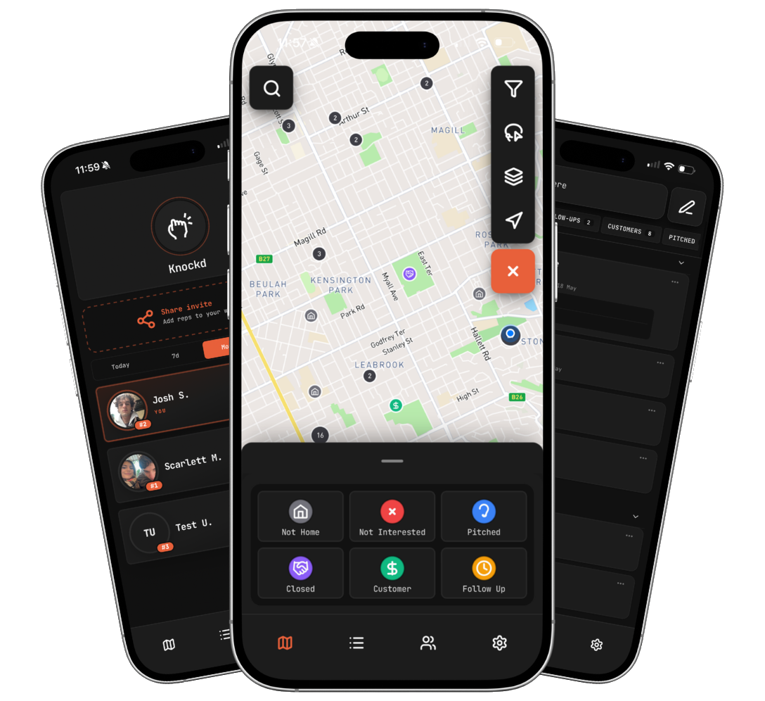 Knockd on iPhone - live map, team standings, and door activity